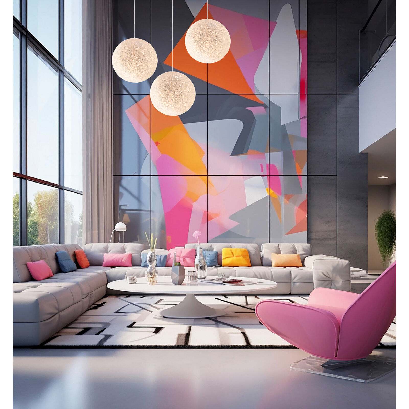 Entwined 1 Light 24 inch Matte White Pendant Ceiling Light